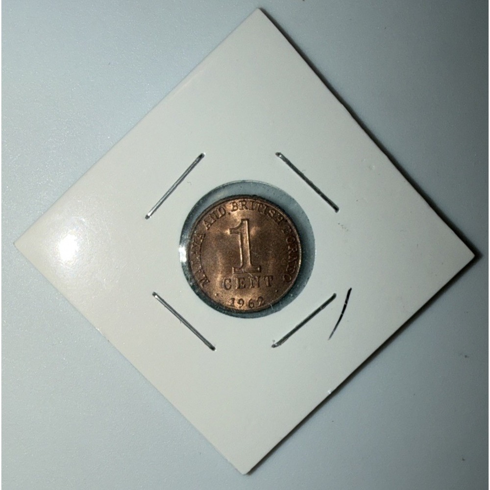 Malaya and British Borneo / One (1) Cent Coin 1962 (Queen Elizabeth II) (Patina) - Picture 3 of 4